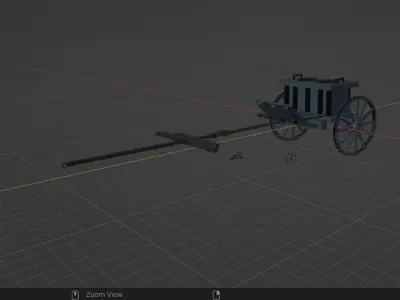 Napoleonic era British artillery Limber 3D model