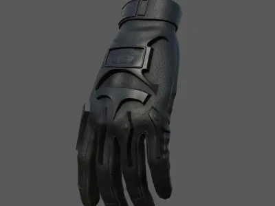Gloves Sci-fi military fantasy combat soldier armor develop  Low-poly 3D model