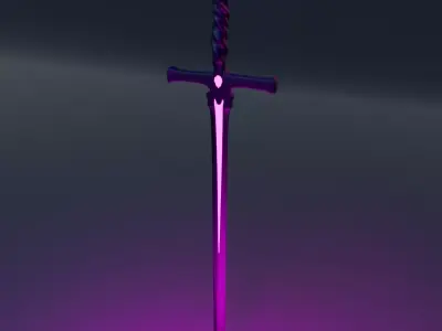 Stylized Arcane Sword 3D model