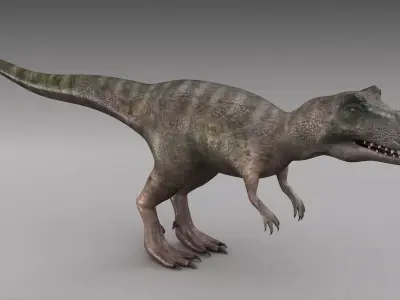 ceratosaurus beast dragon jurassic dinosaurs poseable wild  3D model