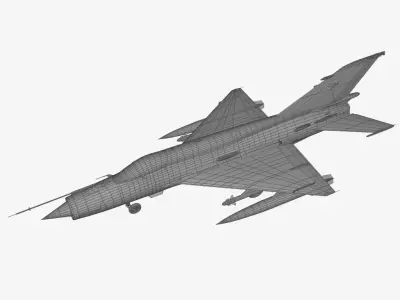 MiG-21 Bison Free low-poly 3D model