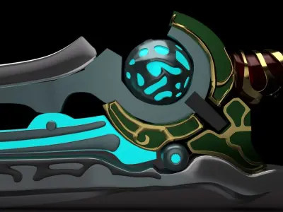 Fantasy Sword 3d Model Low-poly 3D model