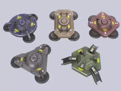 Sci fi trap collection 3D Model Pack