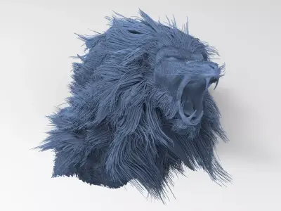 Lion head 3D model 3D model