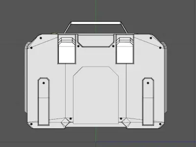 Futuristic crates hard surface realistic 3D model