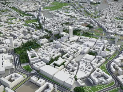 Leipzig - city and surrounding area 3D model