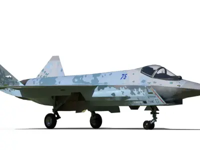 Sukhoi checkmate T-75 LTS 3D model