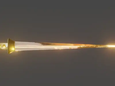 Mycenaean Bronze Sword Low-poly 3D model