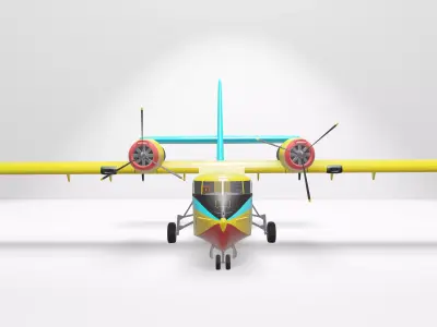 Canada Air CL 215 model fire fighting aircraft 3D model