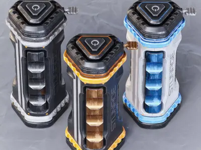 Sci-fi Grenade V6 PBR Low-poly 3D model