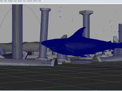 Shark Temple 3D model