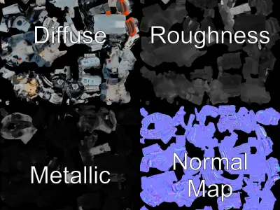 Futuristic Robotic Dinosaur Model Pack Low-poly 3D model