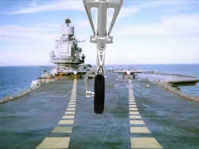  nose landing gear beechcraft king air b200 3D model