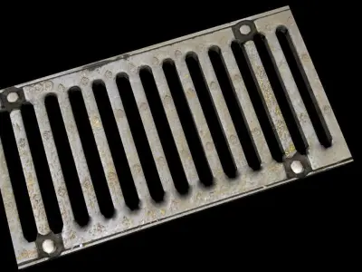 Drainage grate Free low-poly 3D model