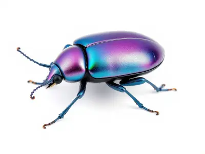 Iridescent Beetle D Model Pack Low-poly 3D model