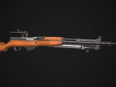 SKS M5966 Low-poly 3D model