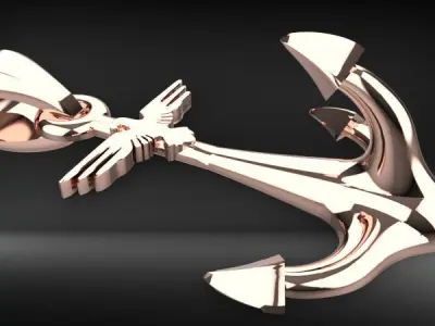 GRAPNEL ANCHOR PENDANT 3D print model
