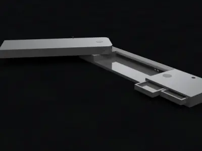 3D Organizer Model metal box Low-poly 3D model