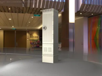 Electrical Distribution Cabinet 174 Low-poly 3D model