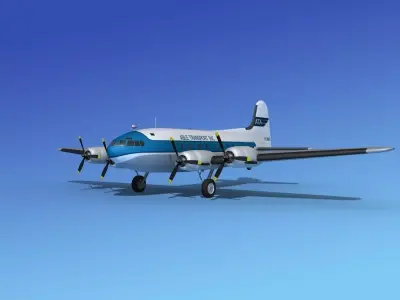 Boeing 307 Stratoliner Able transport 3D model