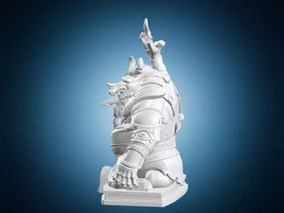 Ettin Mutant General Fantasy RPG Creature Monster Statue Figure 3D print model
