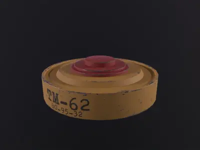 TM-62 Land Mine 3D Model Low-poly 3D model