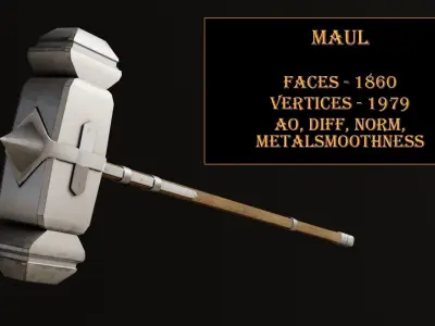 Medieval Weapons Pack Low-poly 3D model