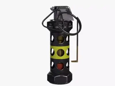 Stun Grenade black Low-poly 3D model
