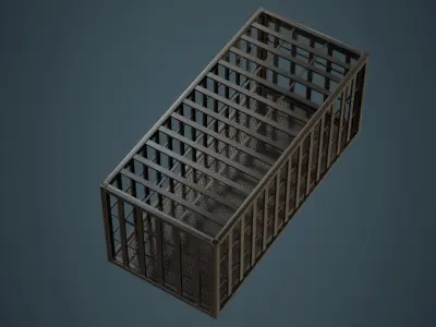 Cage 1A Low-poly 3D model