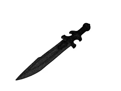 Obsidian Ceremonial Dagger 3D Model 3D model
