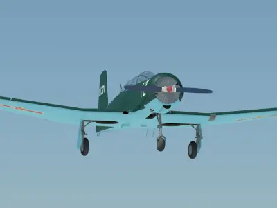 Nanchang CJ-6 Chinese trainer 3D model