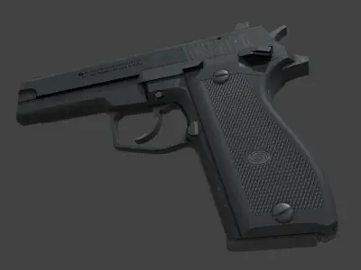 ROK Army Daewoo K5 Pistol Low-poly 3D model
