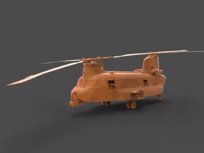 CH-47 chinook helicopter - chinook helicopter 3D print model