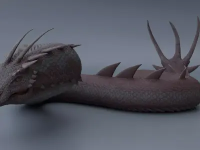GIANT SNAKE Low-poly 3D model
