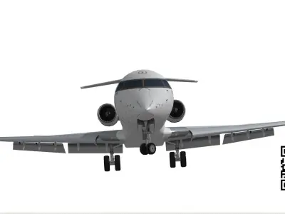 Bombardier CRJ 1000 Garuda Indonesia Low-poly 3D model