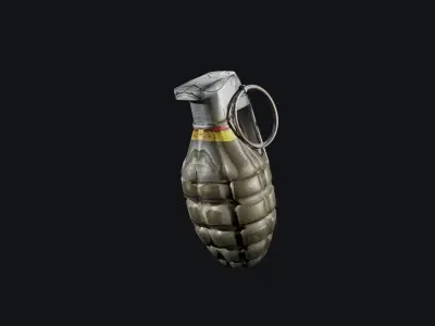 World War 2 US Hand Grenade Low-poly 3D model