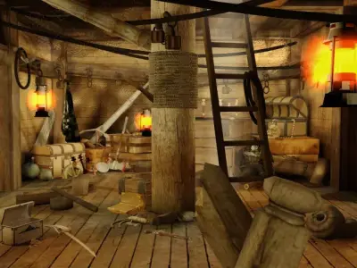 Warehouse piate ship 3D model