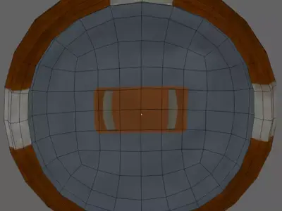 Wooden shield Low-poly 3D model