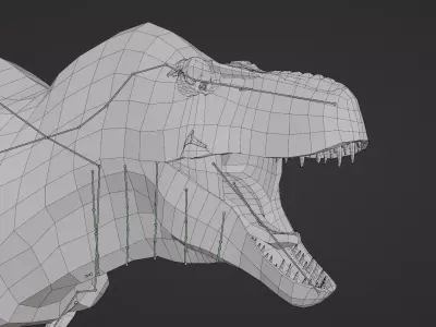 Rigged Low-Poly Tyrannosaurus Low-poly 3D model
