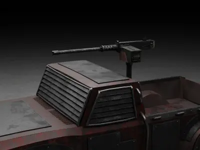 War pickupTruck Free low-poly 3D model