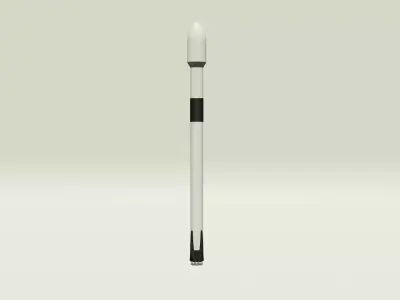 Falcon 9 Rocket low-detail 3D model