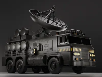 Signal Titan Tactical Broadcast  Vehicle Low-poly 3D model