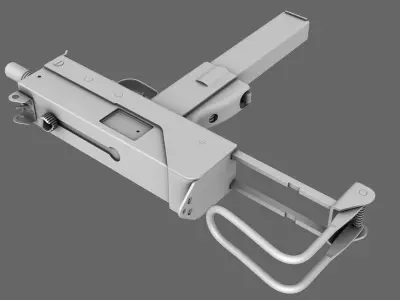 Ingram Mac 10 SMG Gun 9mm 3D model