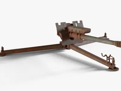 Rusted D-30-122mm-Howitzer 3D model