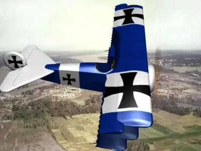 Fokker DR-1 Triplane V04 3D model
