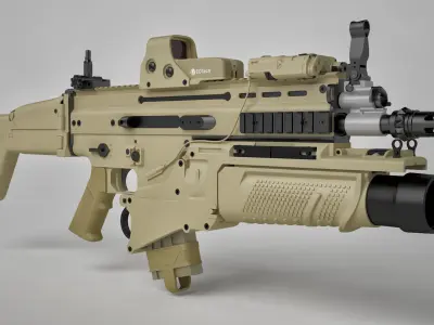 Combat Assault Rifle FN SCAR-H 3D model