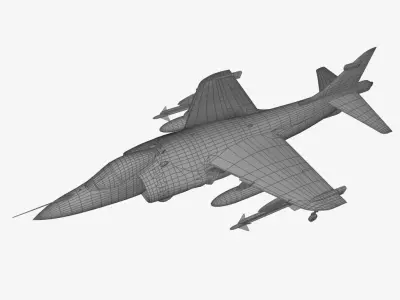 Sea Harrier FRS1 Free low-poly 3D model