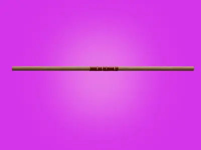 Sensei Yangs fighting stick Low-Poly Game Ready Free low-poly 3D model