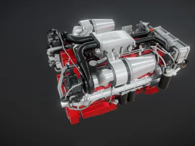 Yacht engine C01 3D model