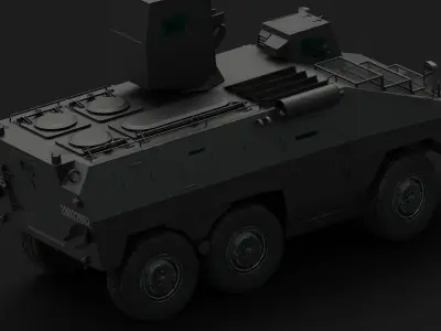 military vehicle urutu armored Low-poly 3D model